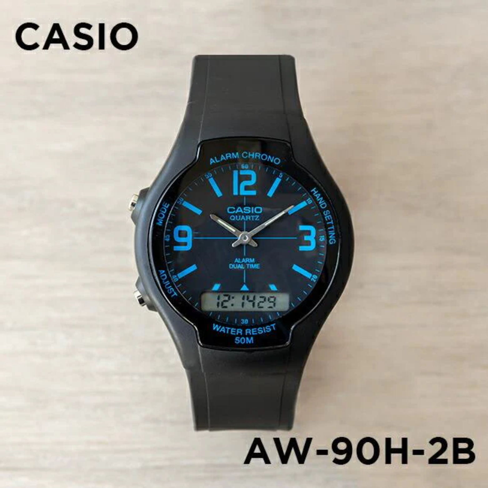 CASIO AW-90H-2BVDF MODEL ANALOG-DIGITAL COMBINATION WATCHES