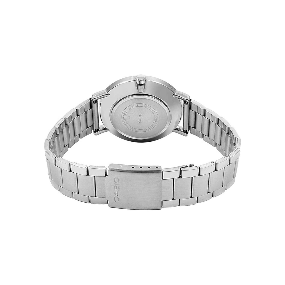 CASIO MTP-VT01DM-7AUDF Men’s Analog Watch – Silver Stainless Steel, White Dial, Ultra-Slim Quartz Design, Classic Dress Watch, Water Resistant