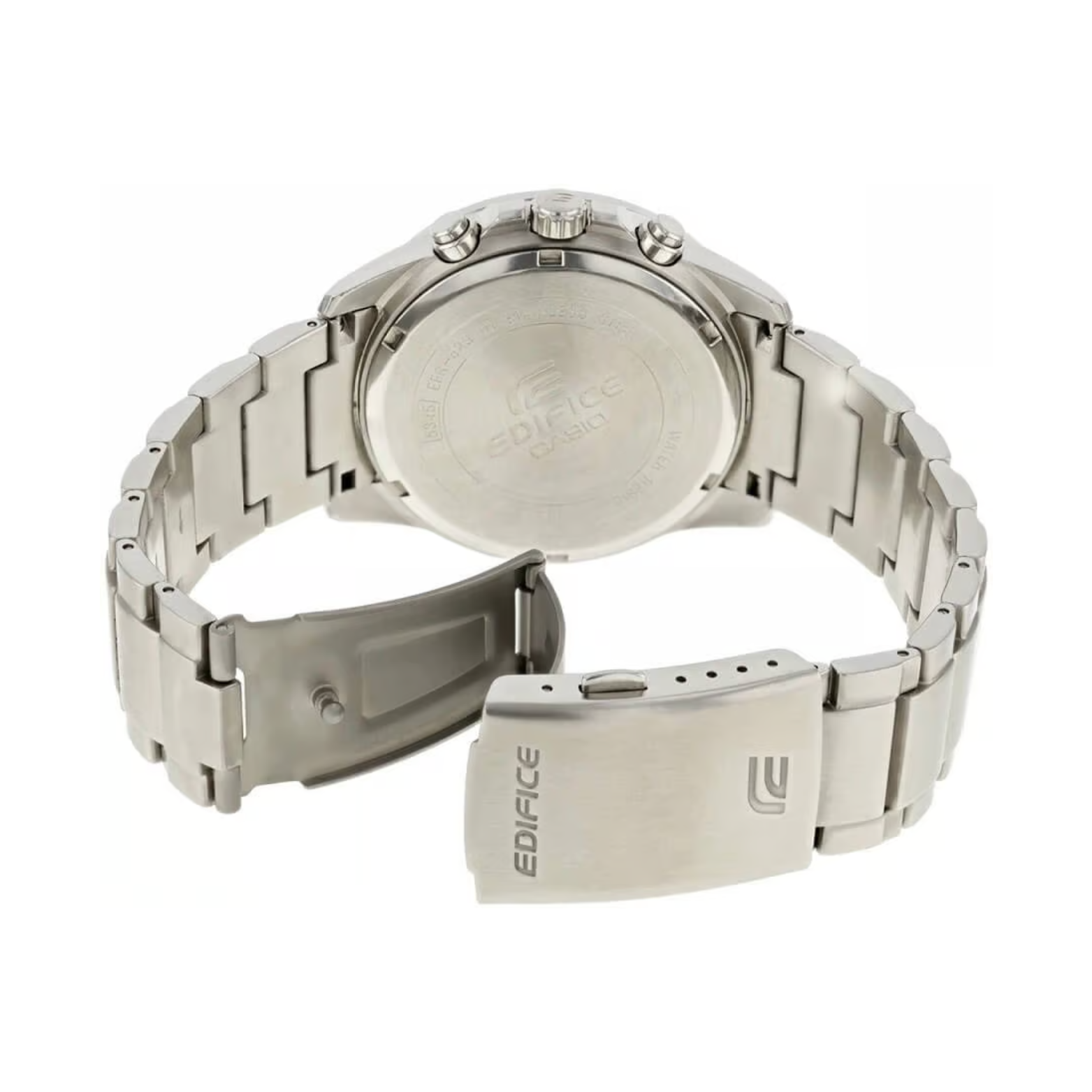 CASIO EDIFICE EFR-526D-1AVUDF Chronograph Watch for Men with Stainless Steel Band and Black Dial Silver
