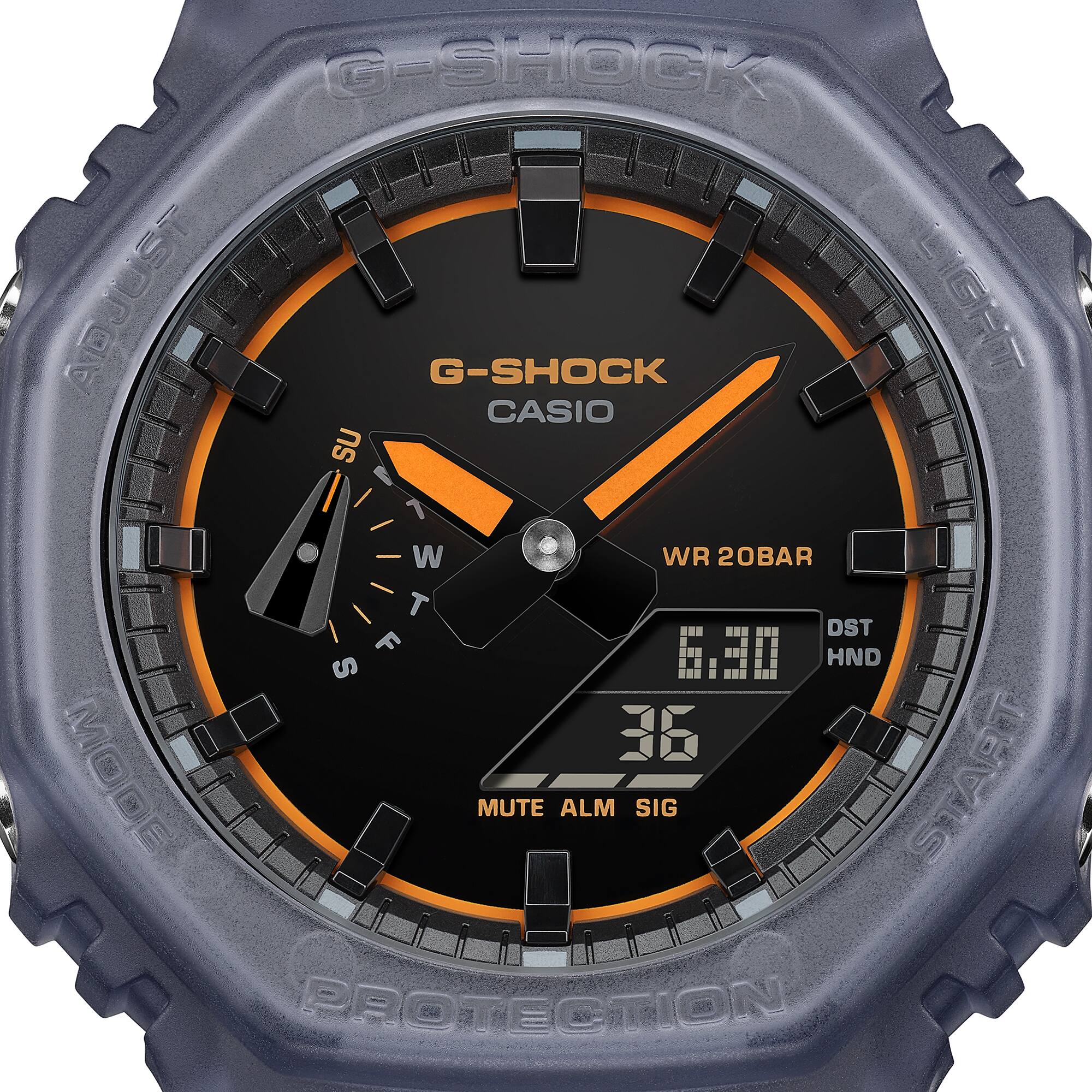 CASIO G-SHOCK GA-2100K-2ADR Analog Digital Men's Watch Blue Resin Strap 200M Water Resistant