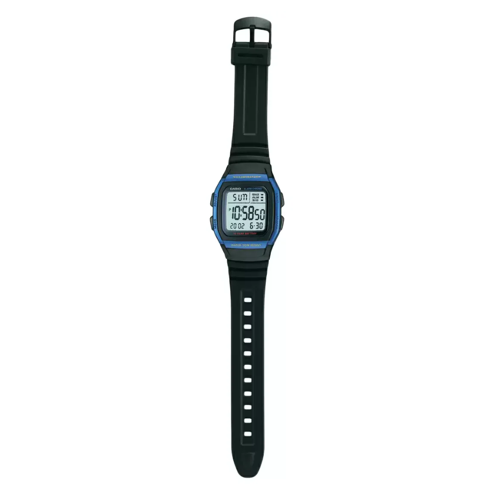 CASIO W-96H Series Standard Digital Watch – 10-Year Battery, Dual Time, LED Backlight, Stopwatch, Alarm, Full Auto Calendar, 50M Water Resistance – Men’s Classic Sports Digital Watch