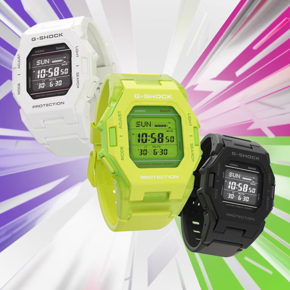 Casio G-SHOCK GD-B500S-8DR Digital Watch for Men | Bluetooth Smartphone Link | Step Tracker | Shock Resistant | 200M Water Resistant | Grey Resin Strap