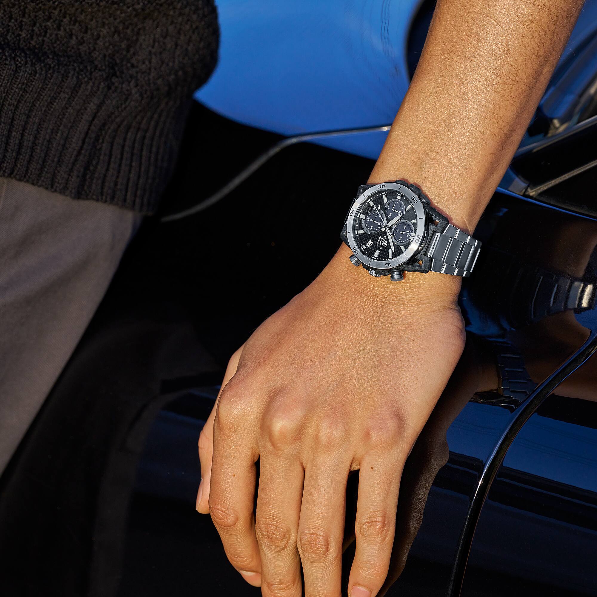 CASIO EDIFICE EQS-960D-1AVUDF Men’s Watch | Stainless Steel Silver | Motorsport-Inspired Premium Style