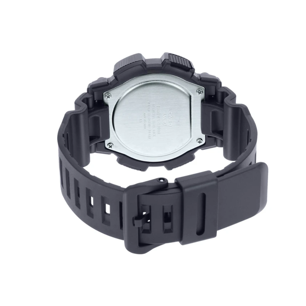 CASIO WS-2100H Series Standard Digital Watch – 10-Year Battery, World Time, Dual Time, LED Light, 100M Water Resistance, Stopwatch & Alarm – Men’s Sports Outdoor Watch