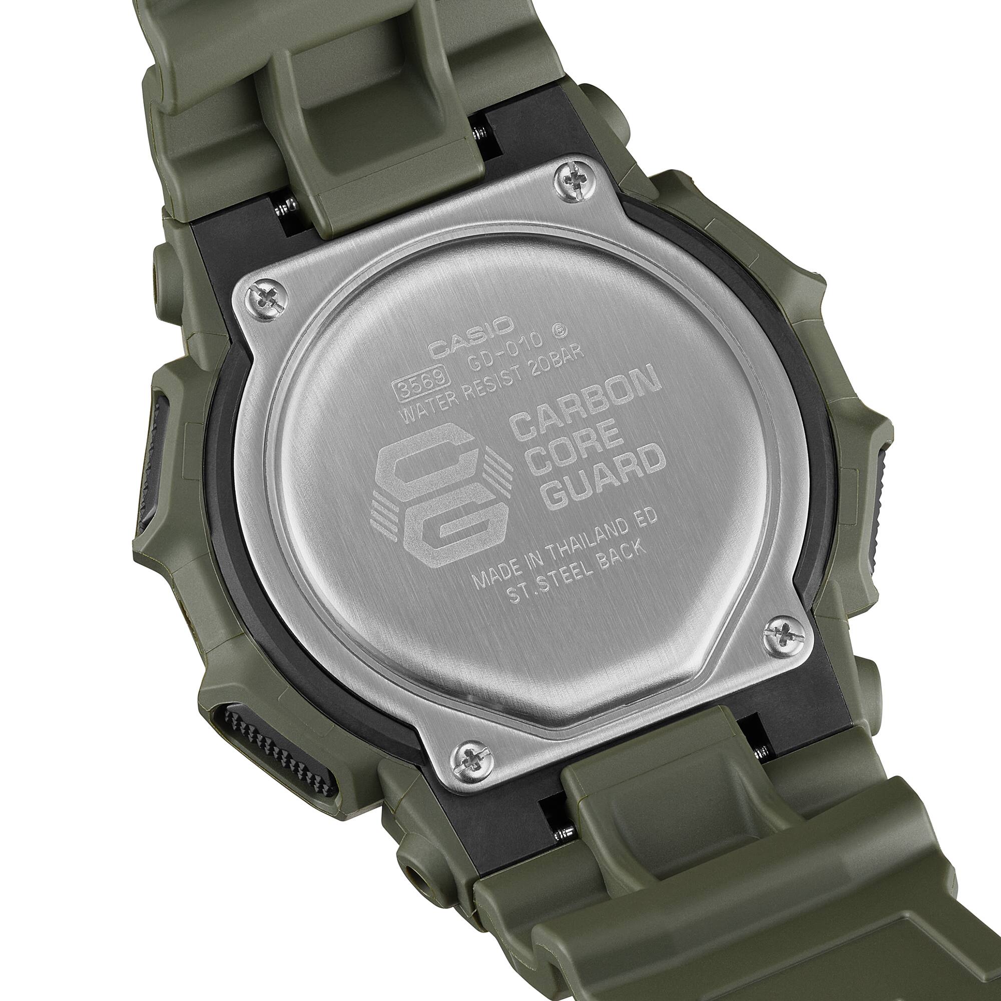 Casio G-SHOCK GD-010-3D Men’s Digital Dark Green Watch, 10-Year Battery, 200M Water Resistant