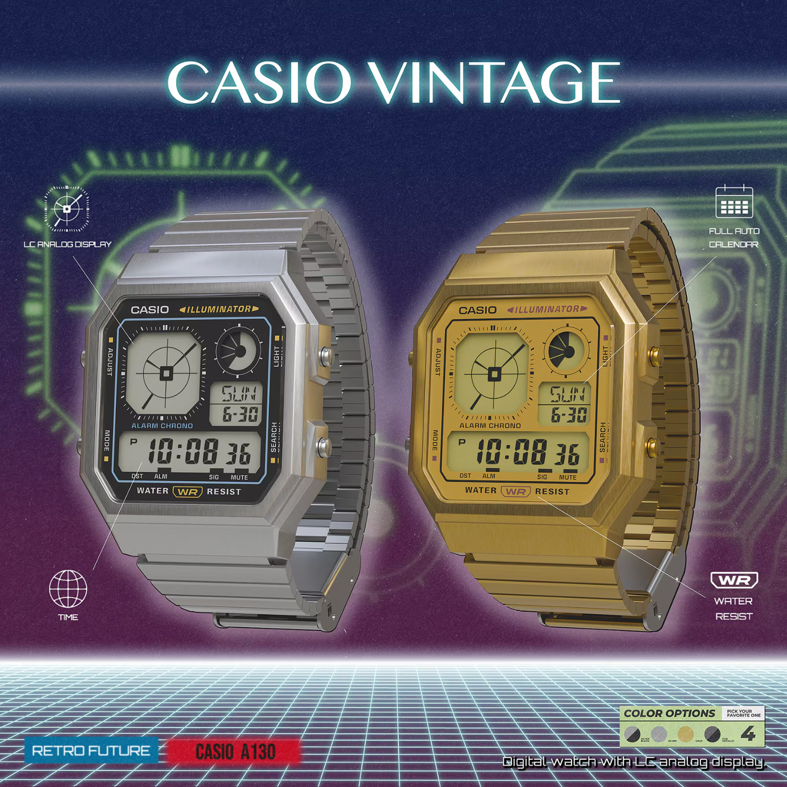 CASIO A130WE-7ADF VINTAGE MODEL WATCHES