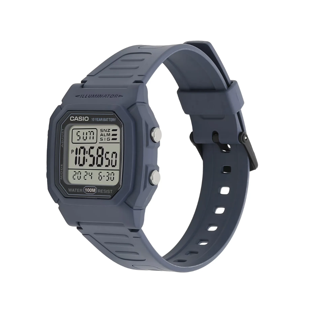 CASIO W-800H Series Standard Digital Watch – 10-Year Battery, Dual Time, LED Backlight, Stopwatch, Alarm, Calendar, 100M Water Resistance – Men’s Classic Sports Digital Watch