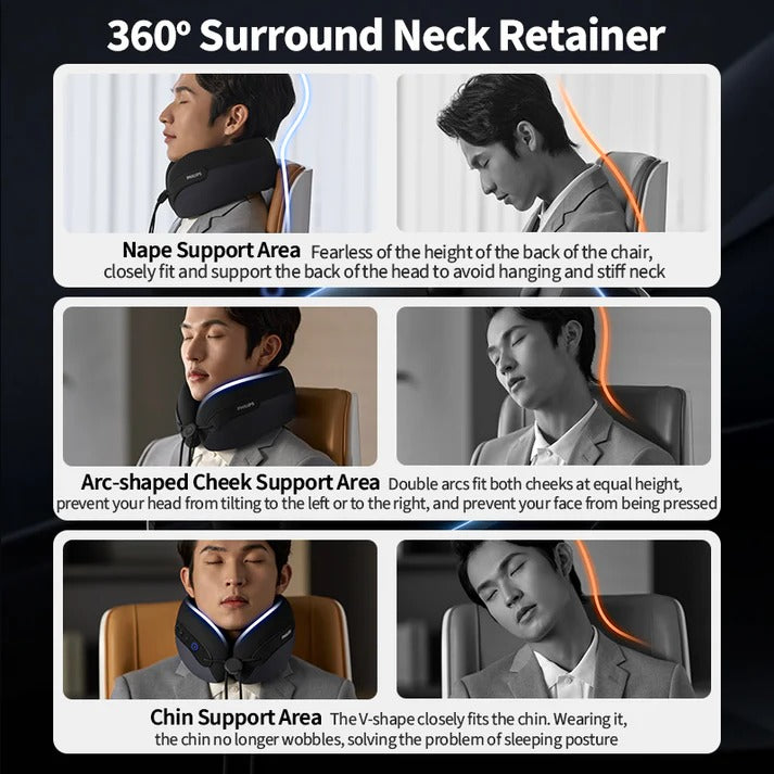 PHILIPS Wearable Neck Massager PPM3306 – Smart Heating Pulse Therapy for Neck & Shoulder Pain Relief, Lightweight, Cordless & Rechargeable