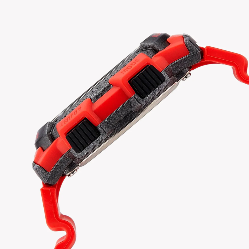 Casio AE-1000W-4AVDF Digital Watch – World Time, 10-Year Battery, Red Sport Style - THE HAPPY BUY