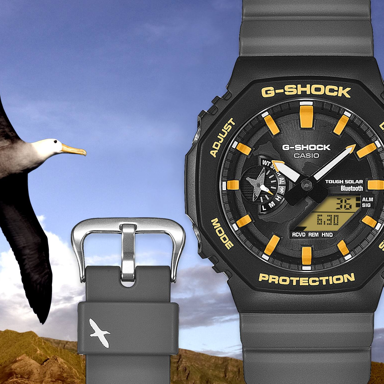 CASIO G-SHOCK GA-B2100DF-1A Analog-Digital Men’s Watch, Tough Solar, Bluetooth Connectivity, 200M Water Resistant, Black Resin Strap