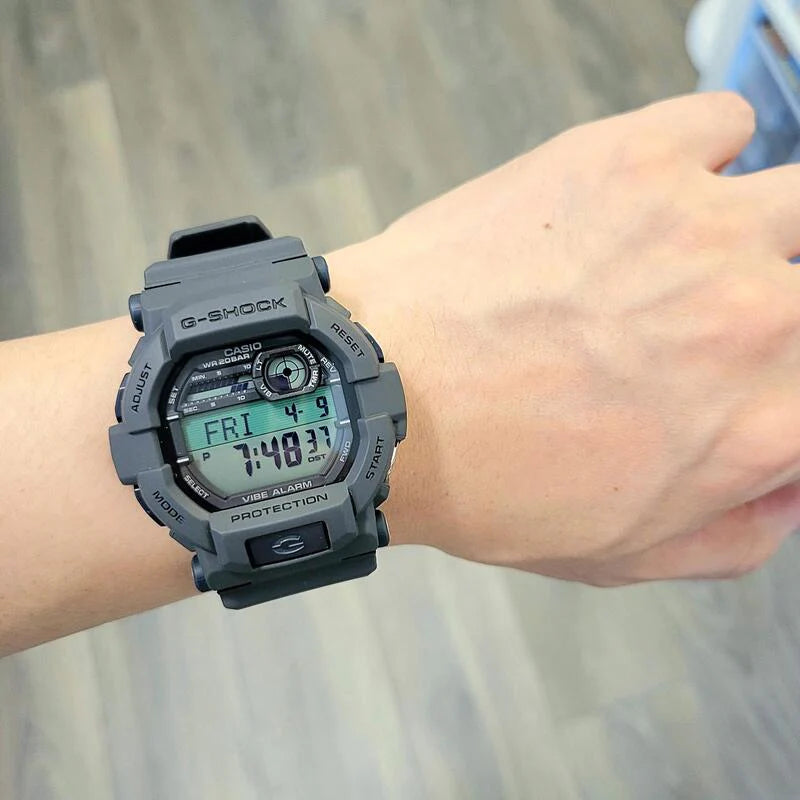 CASIO G-SHOCK GD-350-8DR Digital Men's Watch Grey Resin Strap Vibration Alarm 200M Water Resistant