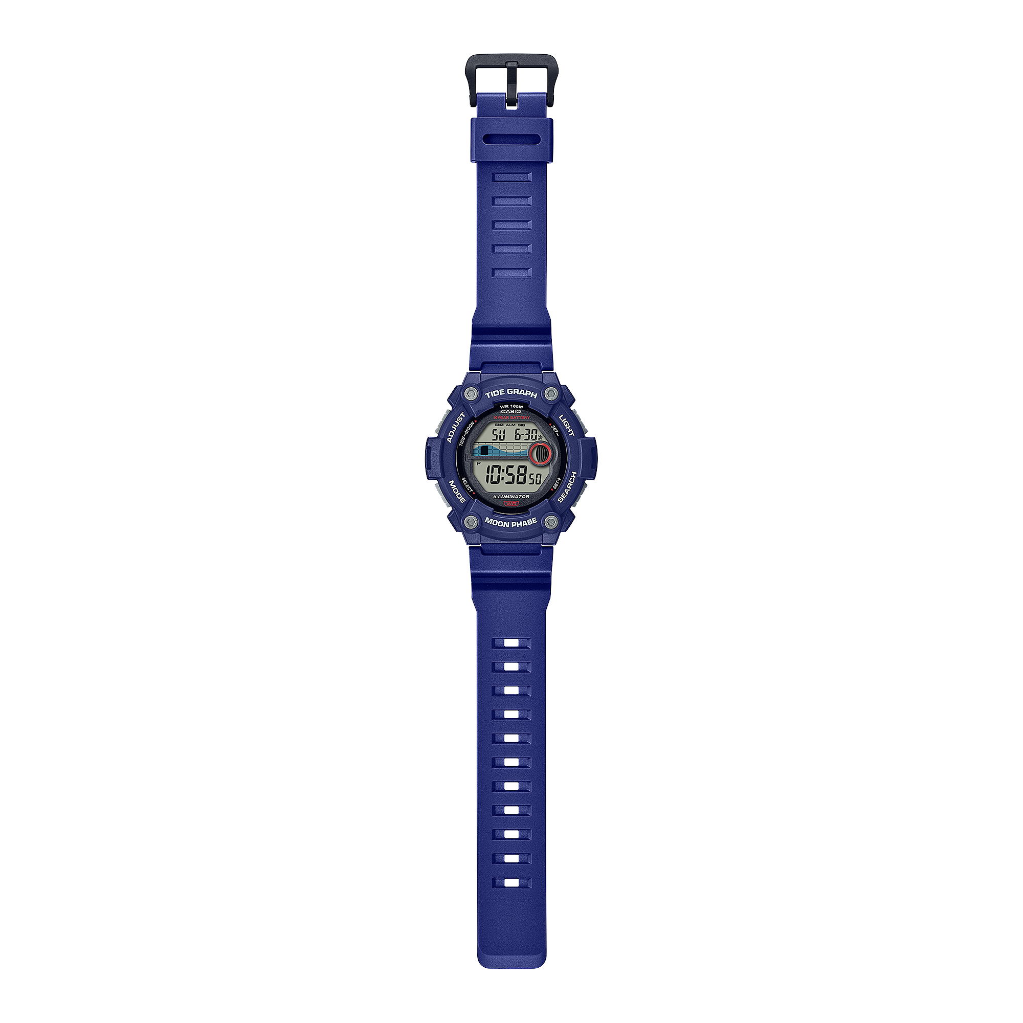 CASIO WS-1300H Series Standard Digital Watch – 10-Year Battery, World Time, Dual Time, LED Backlight, Stopwatch, Countdown Timer, 100M Water Resistance, Full Auto Calendar – Men’s Sports Outdoor Watch