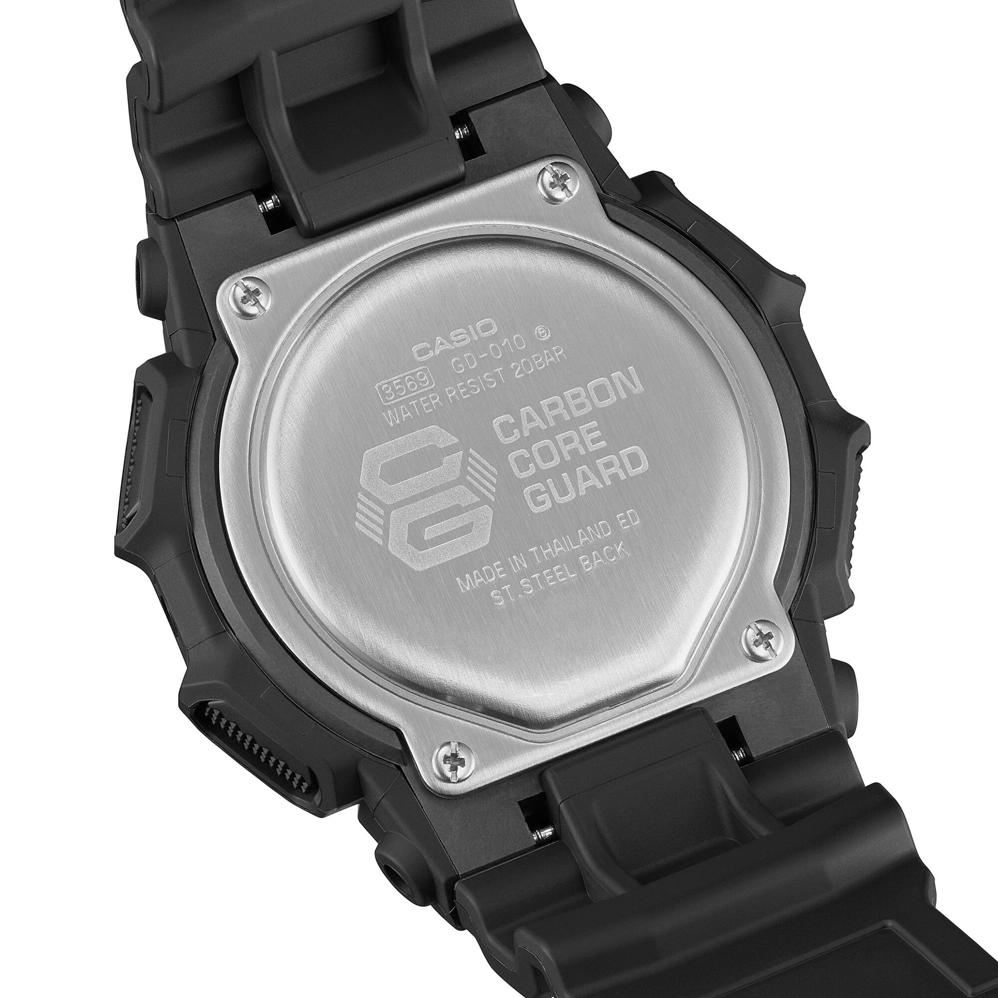 Casio G-SHOCK GD-010-1D Men’s Digital Black Watch, 10-Year Battery, 200M Water Resistant