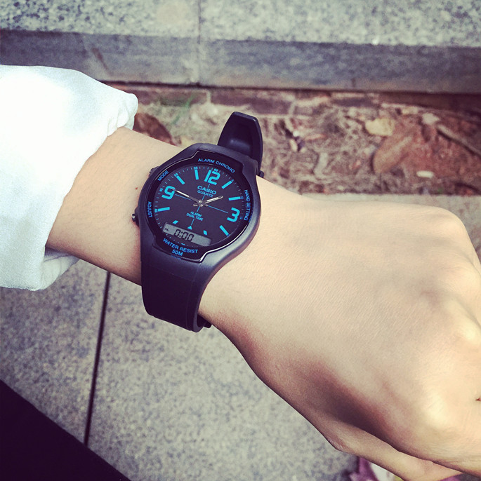 CASIO AW-90H-2BVDF MODEL ANALOG-DIGITAL COMBINATION WATCHES