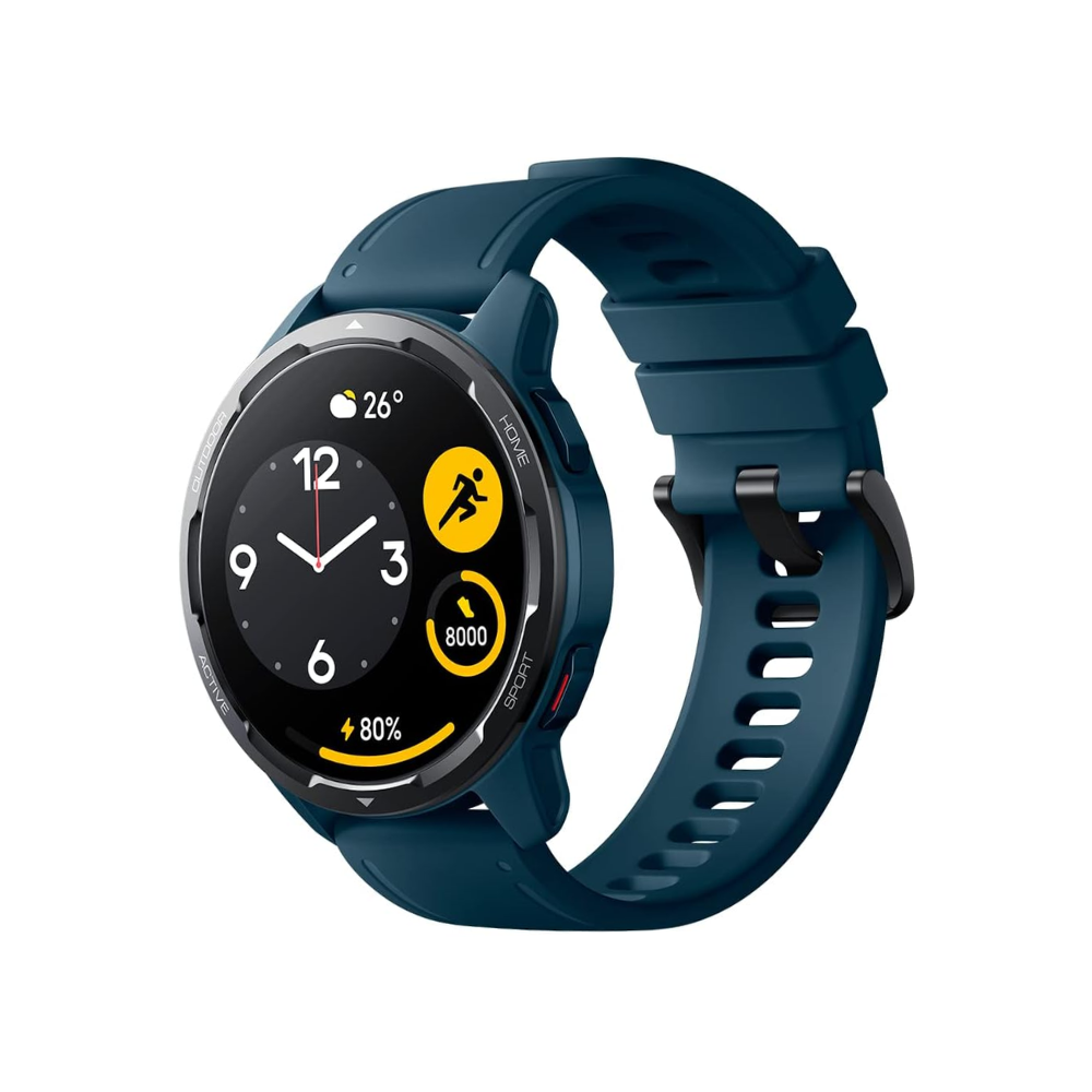 Xiaomi Watch S1 Active Global Smart Watch – 1.43” AMOLED Display, Bluetooth Calling, Dual-Band GPS, 117 Fitness Modes, SpO₂, Heart Rate & Sleep Monitoring, 5 ATM Waterproof, Alexa Built-in – For Android & iOS