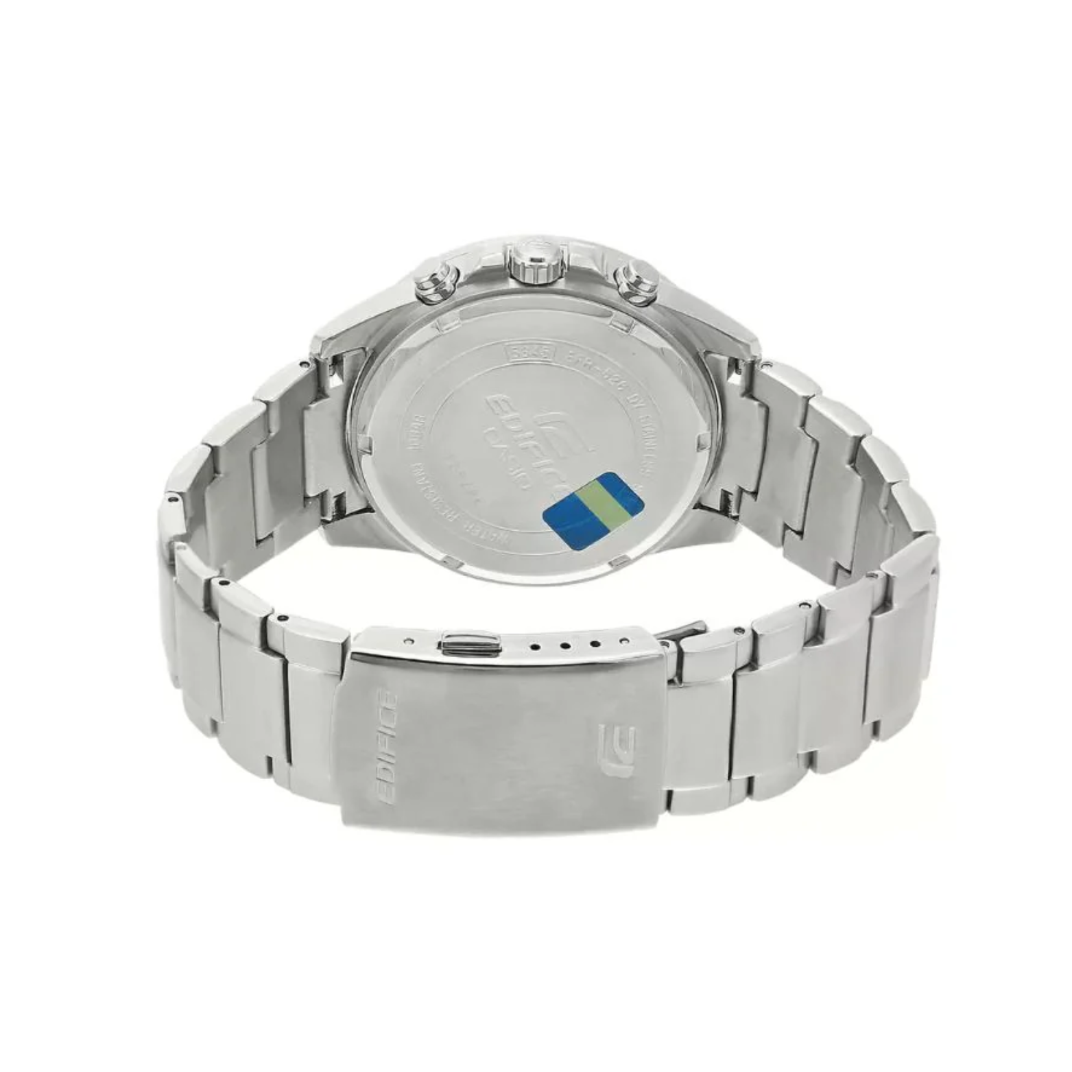 CASIO EDIFICE EFR-526D-7AVUDF Chronograph Watch for Men with Stainless Steel Band and White Dial Silver