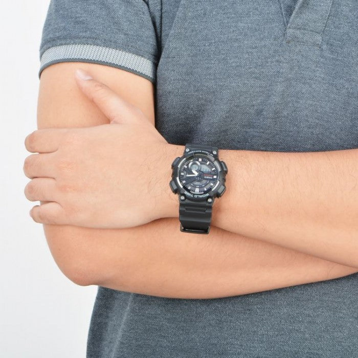 CASIO AEQ-110W-1AVDF MODEL ANALOG-DIGITAL COMBINATION WATCHES