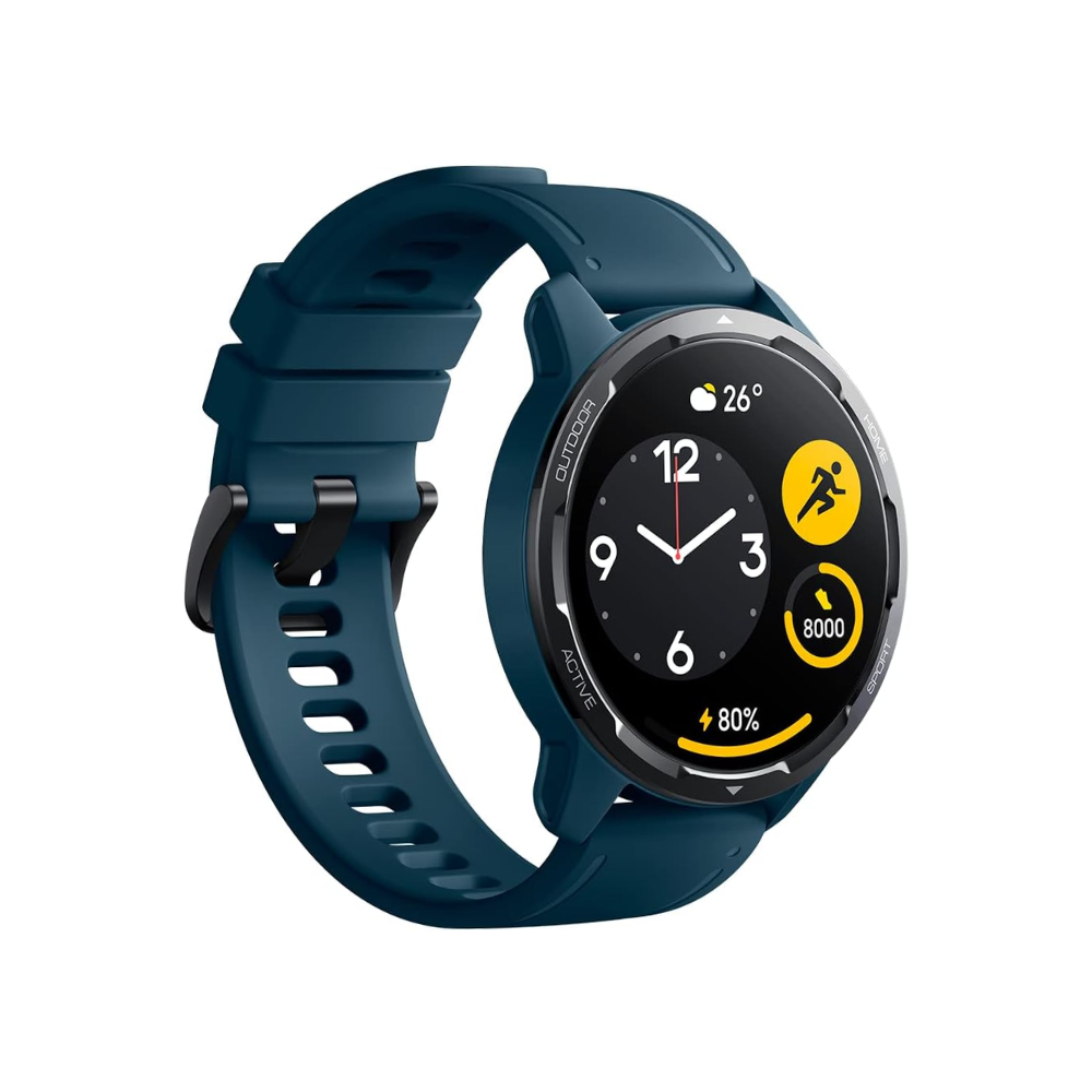 Xiaomi Watch S1 Active Global Smart Watch – 1.43” AMOLED Display, Bluetooth Calling, Dual-Band GPS, 117 Fitness Modes, SpO₂, Heart Rate & Sleep Monitoring, 5 ATM Waterproof, Alexa Built-in – For Android & iOS