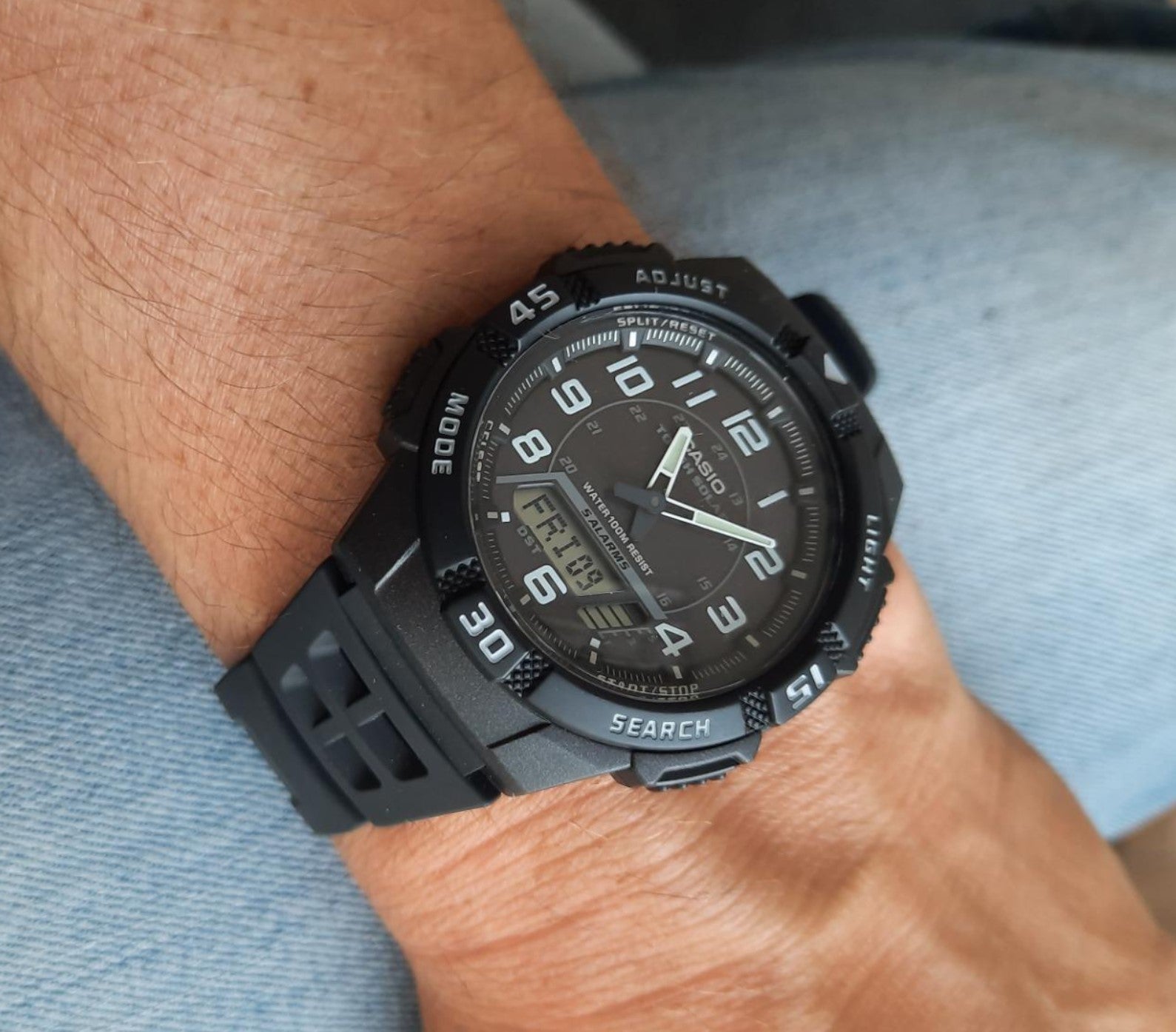 CASIO AQ-S800W-1EVDF MODEL ANALOG-DIGITAL SOLAR WATCHES