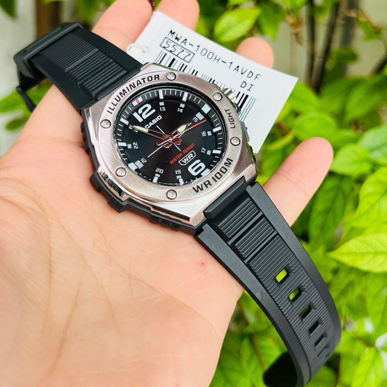 CASIO MWA-100H Series Standard Analog Men’s Watch – Stainless Steel Bezel, LED Light, 100M Water Resistance, Quartz Movement, Long Battery Life, Resin Case & Strap – Men’s Classic Sports Watch