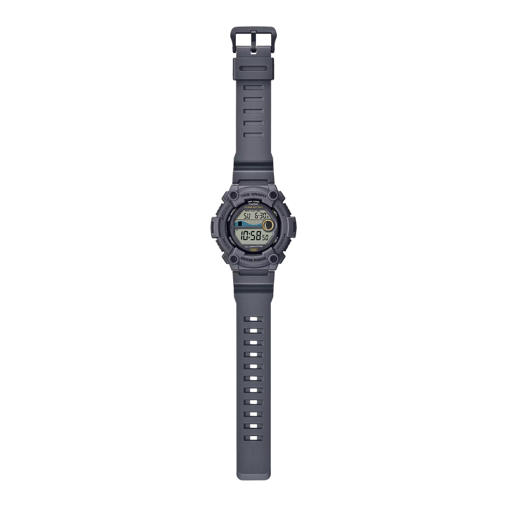 CASIO WS-1300H Series Standard Digital Watch – 10-Year Battery, World Time, Dual Time, LED Backlight, Stopwatch, Countdown Timer, 100M Water Resistance, Full Auto Calendar – Men’s Sports Outdoor Watch