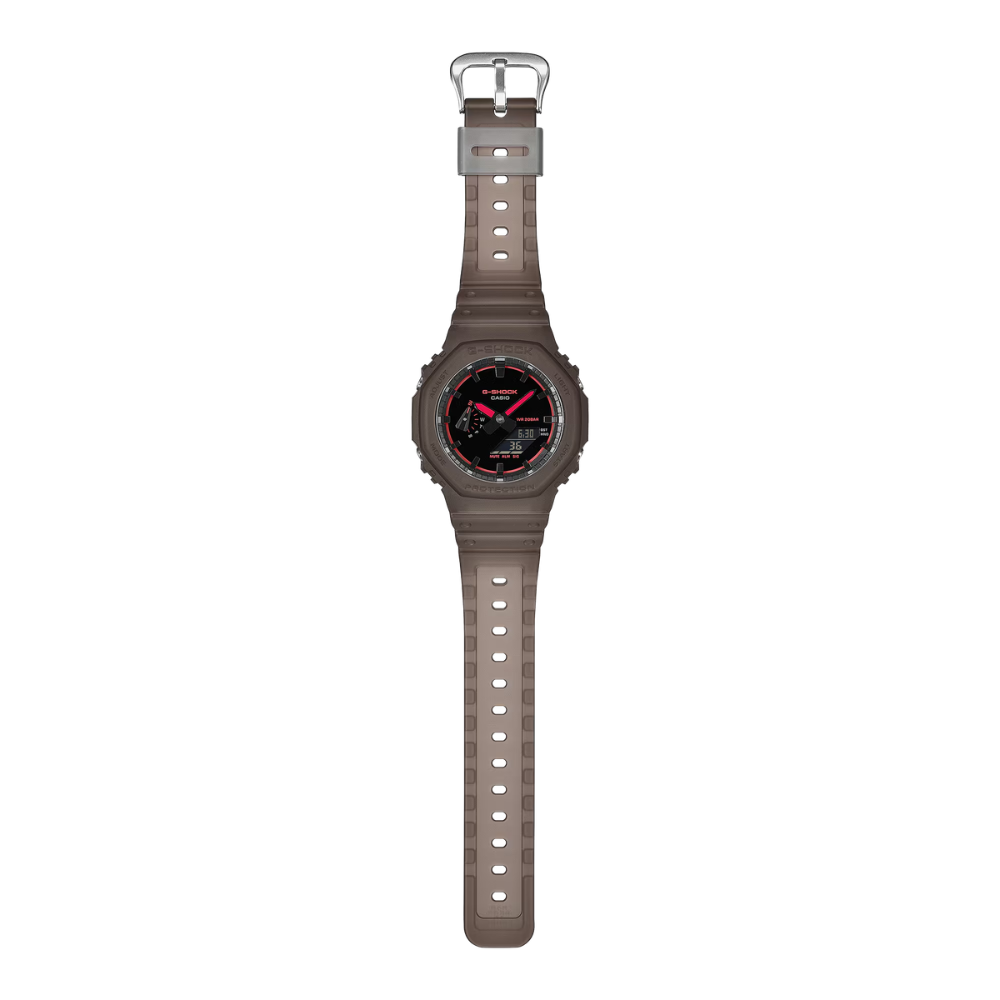 CASIO G-SHOCK GA-2100K-5ADR Analog Digital Men's Watch Brown Resin Strap 200M Water Resistant