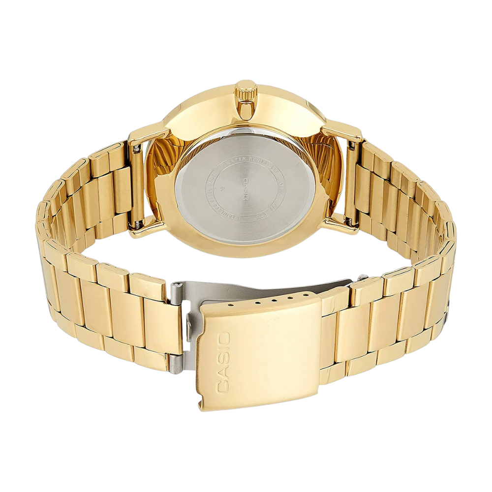 CASIO MTP-VT01G Series Men’s Analog Watch – Gold Stainless Steel, Minimalist Dial, Quartz Movement, Slim Classic Design, Water Resistant