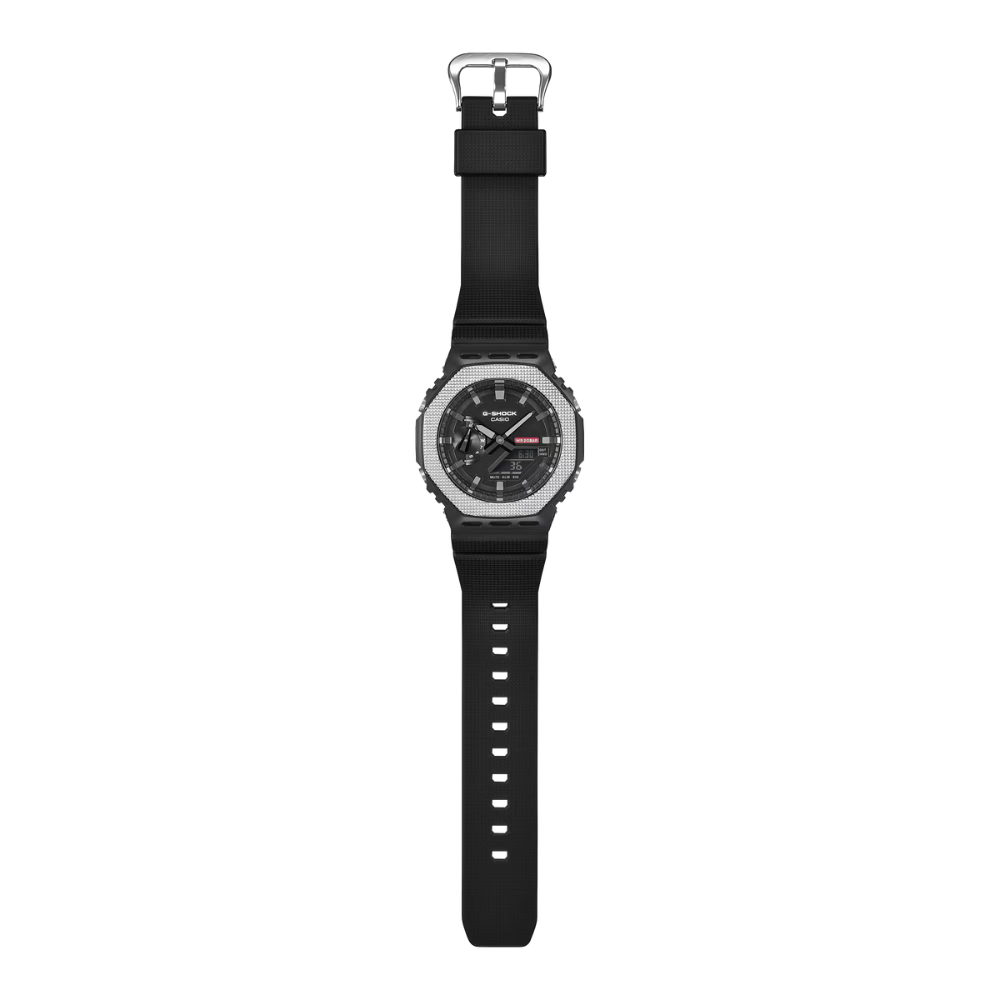 CASIO G-SHOCK GM-2100BM-1ADR Analog Digital Men's Watch Black Ion Plated Metal Bezel Resin Strap 200M Water Resistant