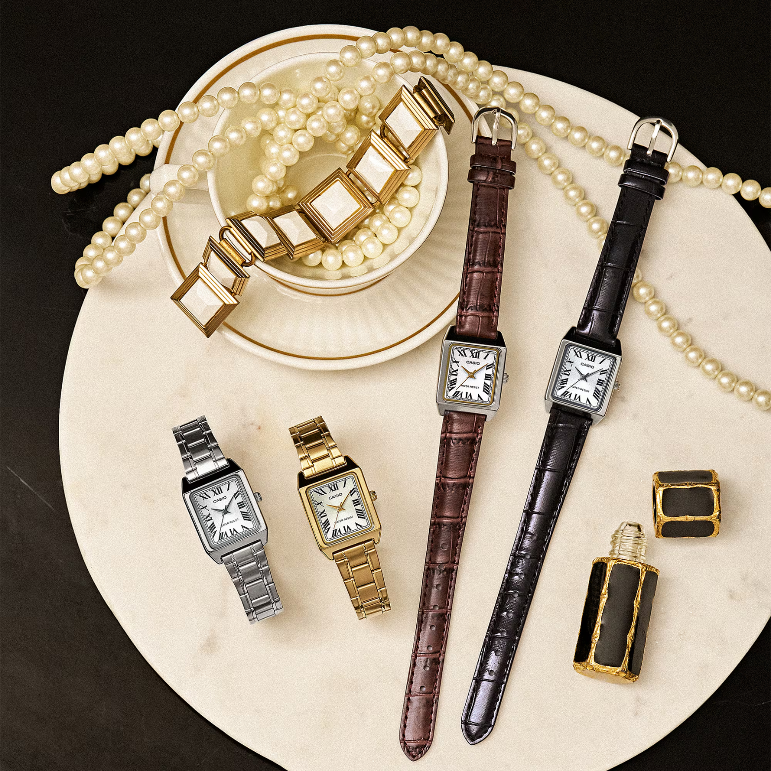 CASIO LTP-V007D-1B VINTAGE MODEL WOMEN'S WATCHES