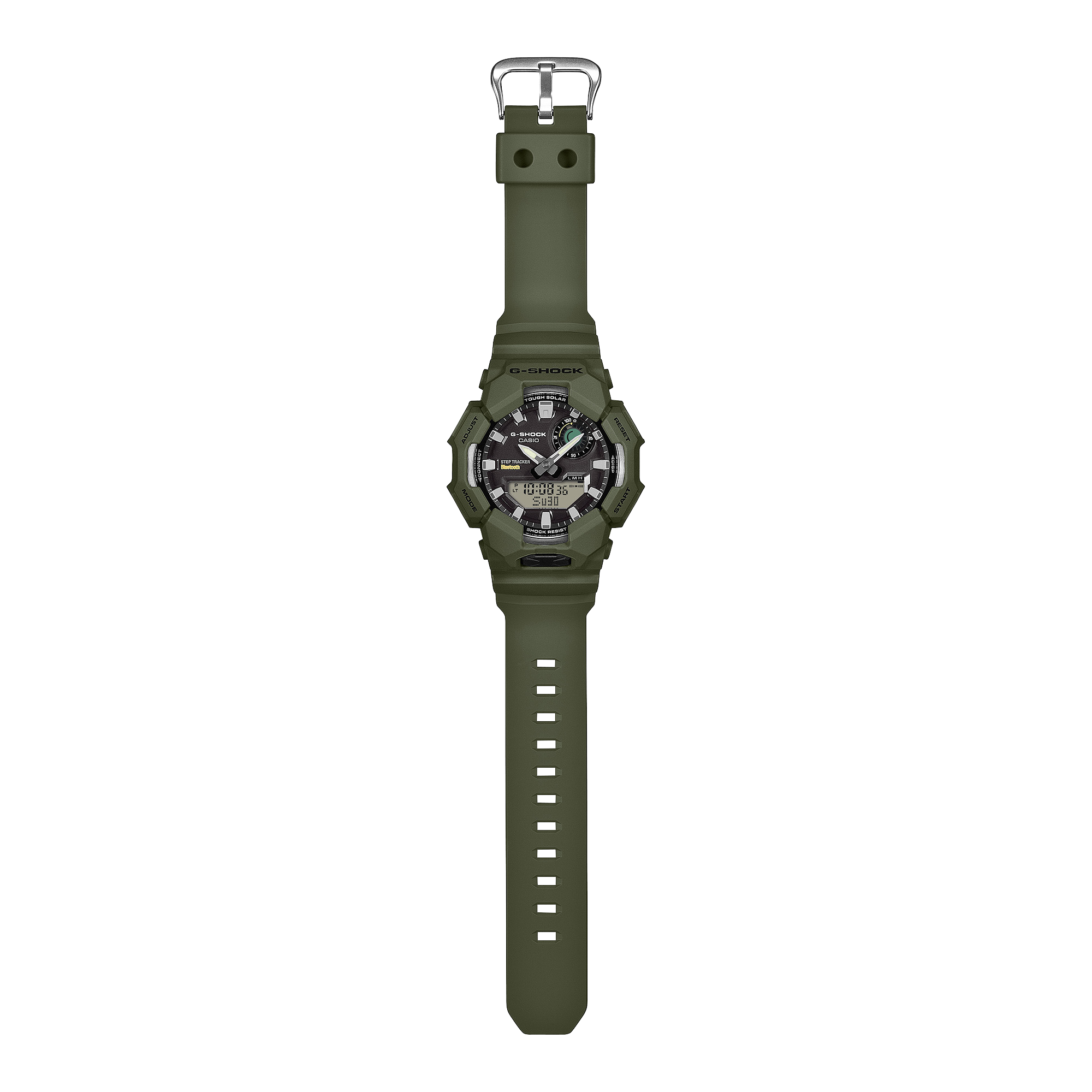 CASIO G-SHOCK GA-B010-3A Analog-Digital Men’s Watch, Shock Resistant, 200M Water Resistant, Green Resin Strap