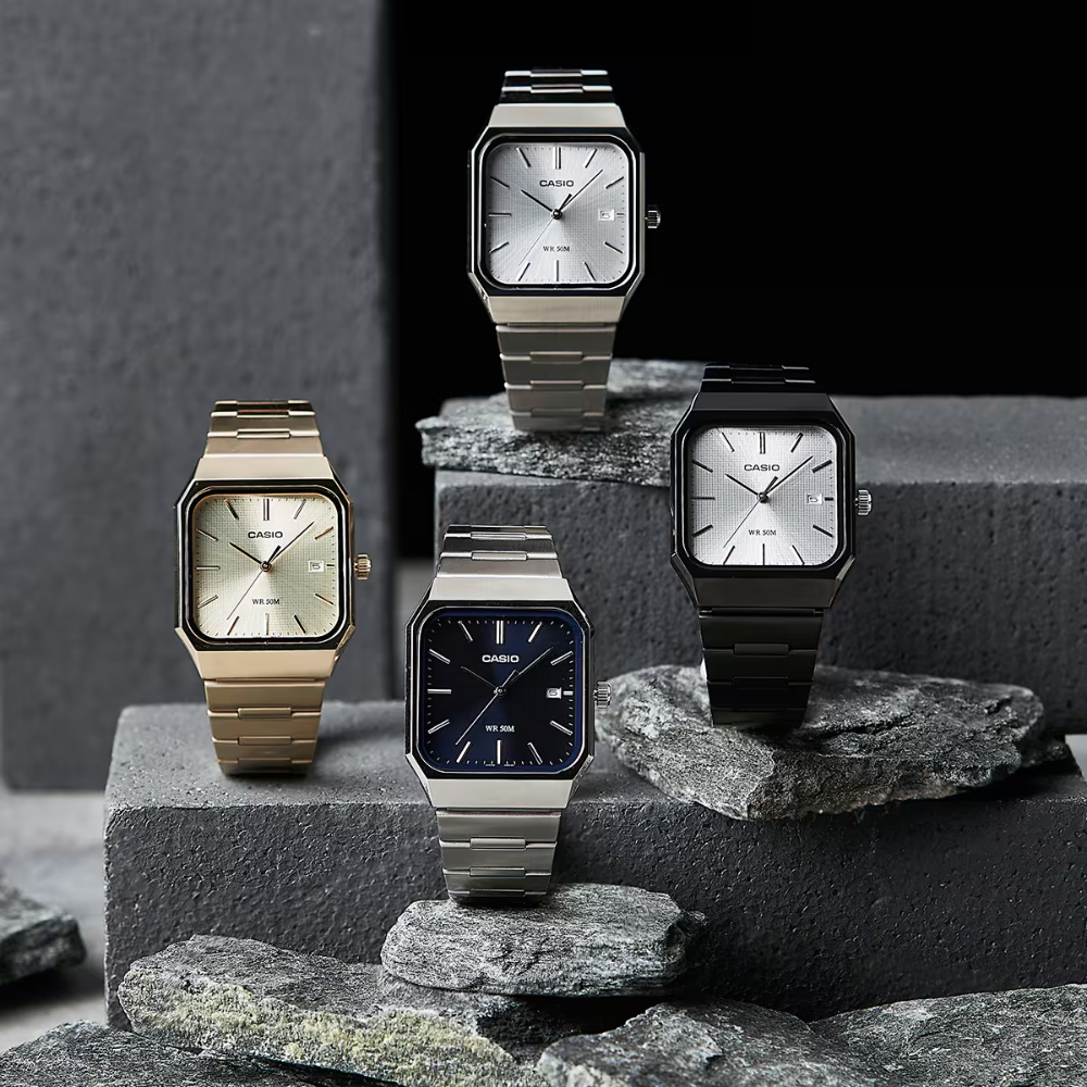 CASIO MTP-B185B Series Men’s Analog Watch – Black IP Stainless Steel, Minimalist Dial, Quartz Accuracy, Water Resistant - THE HAPPY BUY