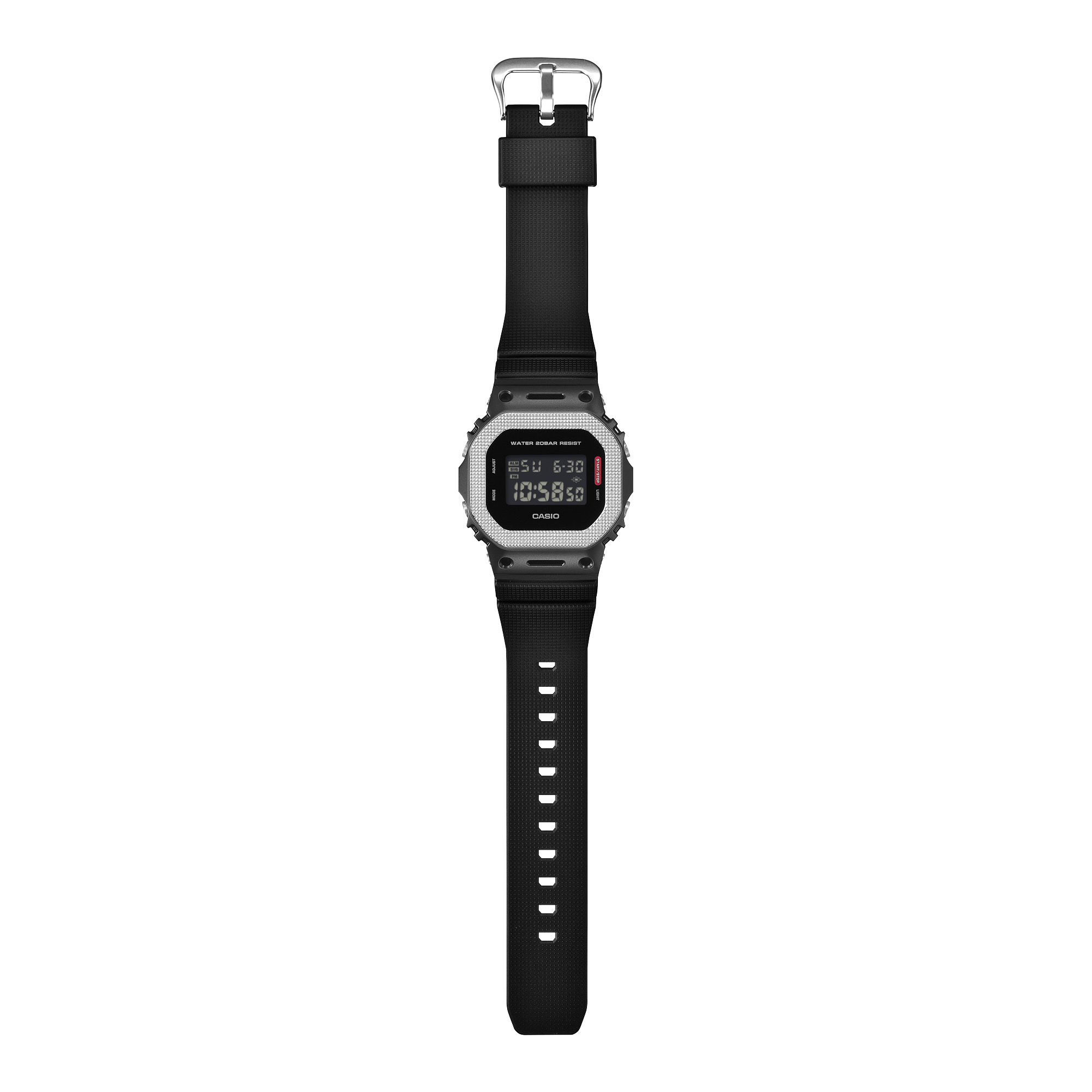 CASIO G-SHOCK GM-5600BM-1DR Digital Men's Watch Black Ion Plated Metal Bezel Resin Strap 200M Water Resistant