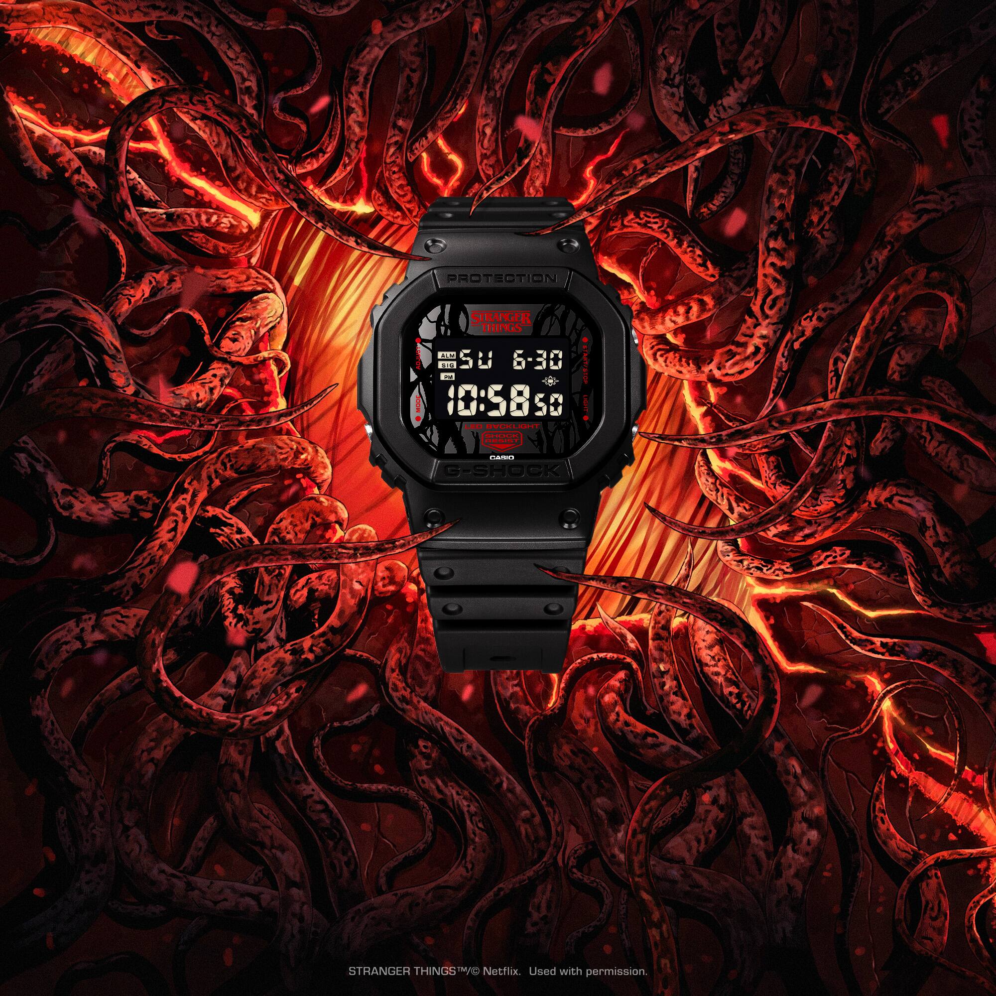 Casio G-SHOCK DW-5600STT-1DR Digital Watch for Men | Shock Resistant | 200M Water Resistant | LED Backlight | Stopwatch & Countdown Timer | Black Resin Strap