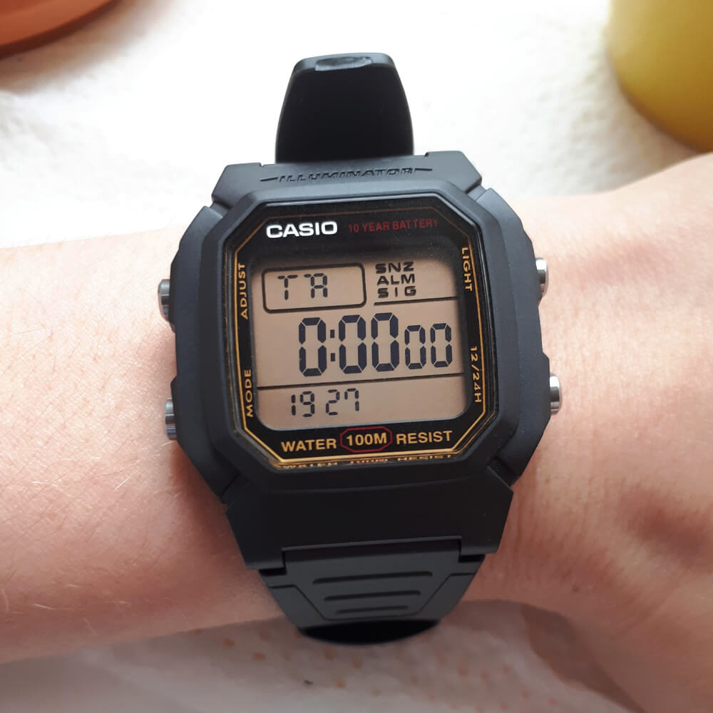 CASIO W-800HG-9AVDF Digital Watch – Classic Design, 100M Water Resistance, LED Backlight, 10-Year Battery