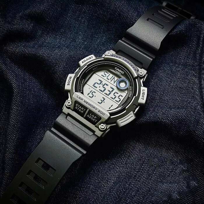 CASIO WS-2100H Series Standard Digital Watch – 10-Year Battery, World Time, Dual Time, LED Light, 100M Water Resistance, Stopwatch & Alarm – Men’s Sports Outdoor Watch