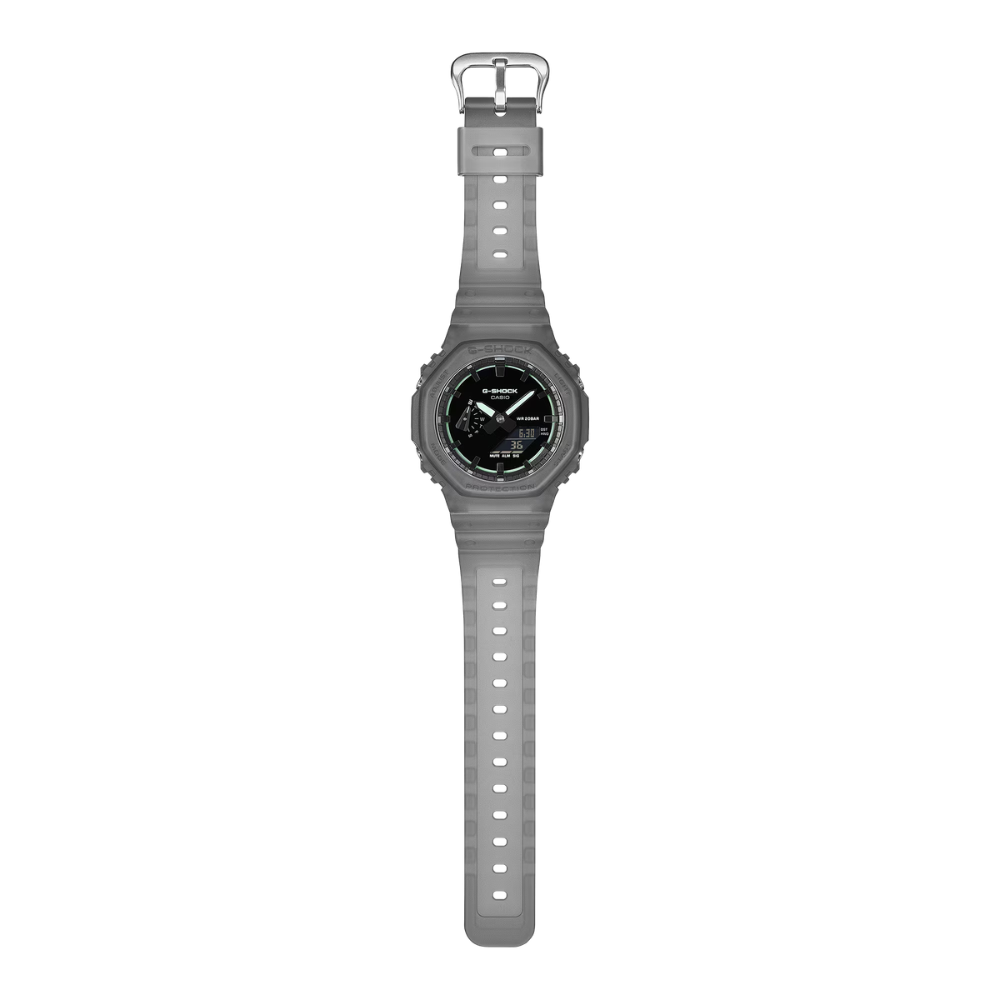 CASIO G-SHOCK GA-2100K-1ADR Analog Digital Men's Watch Black Resin Strap 200M Water Resistant