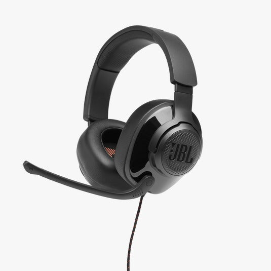 سماعة ألعاب JBL QUANTUM 300 هجينة سلكية فوق الأذن مع ميكروفون قابل للطي