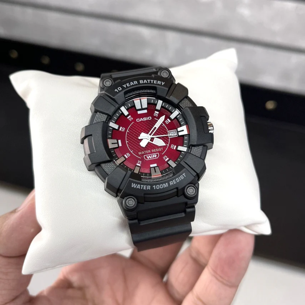 CASIO MW-610H Men’s Analog Sport Watch – Resin Band, Bold Dial, Date Display, 100M Water Resistant, Durable Design