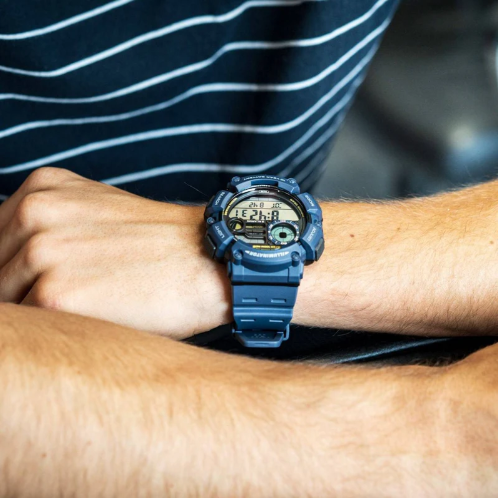 CASIO WS-1500H Series Standard Digital Watch – 10-Year Battery, Dual Time, World Time, LED Light, 100M Water Resistance, Stopwatch & Countdown Timer, Full Auto Calendar – Men's Outdoor Sports Watch