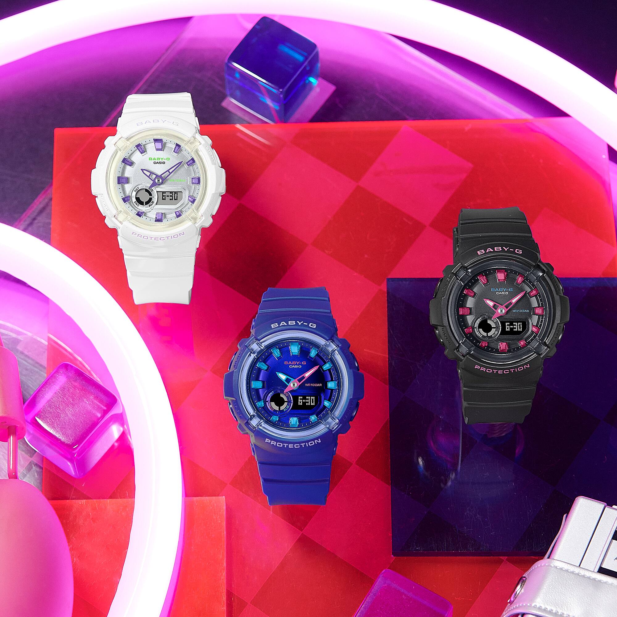 CASIO G-SHOCK BGA-280DN-2ADR – Women's Analog Digital Watch, Shock Resistant, 100M Water Resistant, LED Light, Resin Strap, Blue