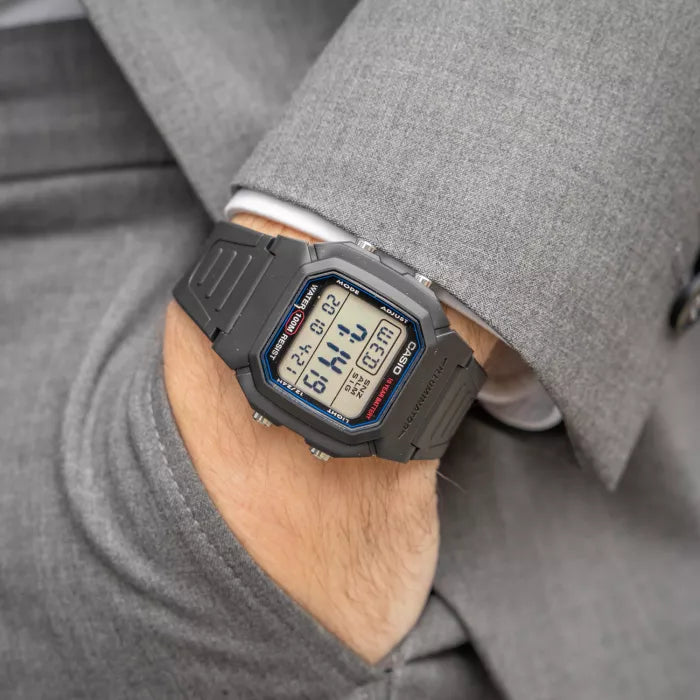 CASIO W-800H Series Standard Digital Watch – 10-Year Battery, Dual Time, LED Backlight, Stopwatch, Alarm, Calendar, 100M Water Resistance – Men’s Classic Sports Digital Watch