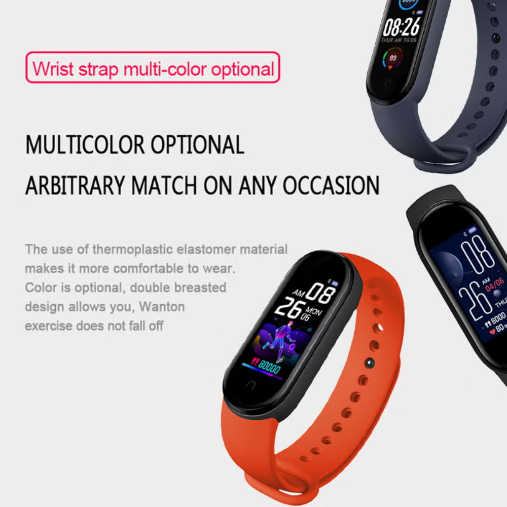 Xiaomi Mi Smart Band 5 – 1.1” AMOLED Color Display, 11 Sports Modes, 24/7 Heart Rate & Sleep Monitoring, Magnetic Charging, 14-Day Battery Life, 5 ATM Waterproof – Black Fitness Smart Bracelet for Android & iOS