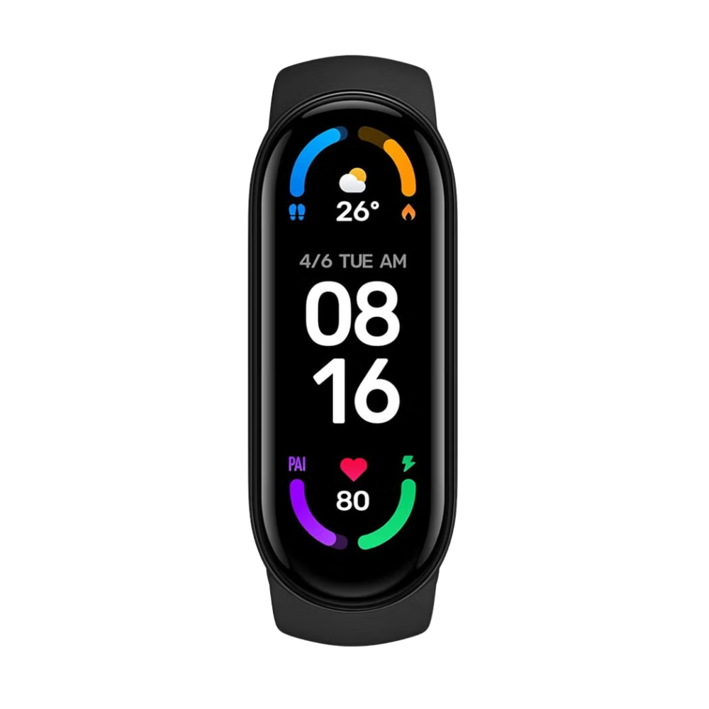 Xiaomi Mi Smart Band 6 – AMOLED Full-Screen Display, SpO₂ & Heart Rate Monitoring, 30 Sports Modes, Sleep Tracking, 14-Day Battery Life, 5 ATM Waterproof – Black Fitness Smart Bracelet for Android & iOS