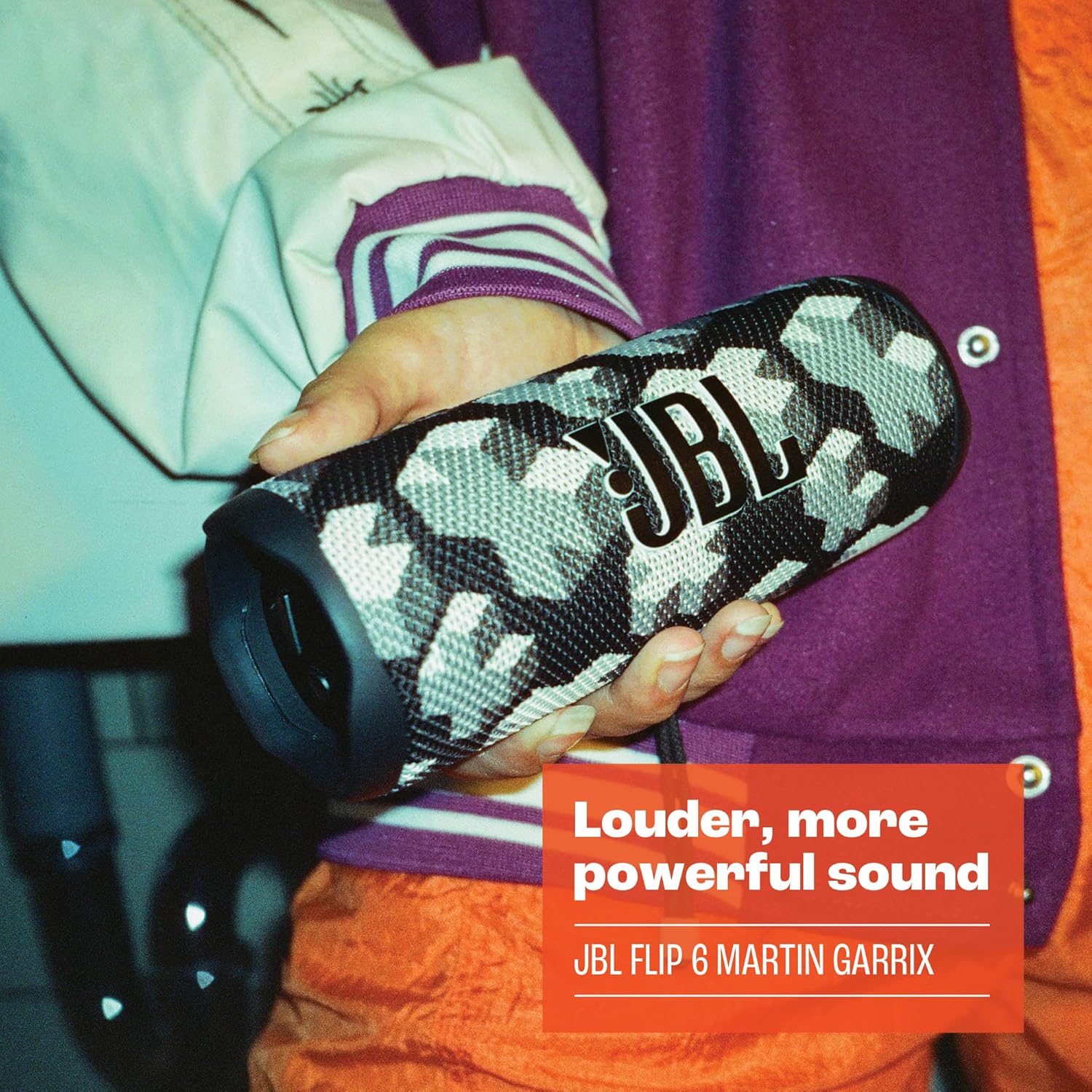 مكبر صوت JBL FLIP6 MARTIN GARRIX EDITION المحمول المقاوم للماء بتقنية البلوتوث 