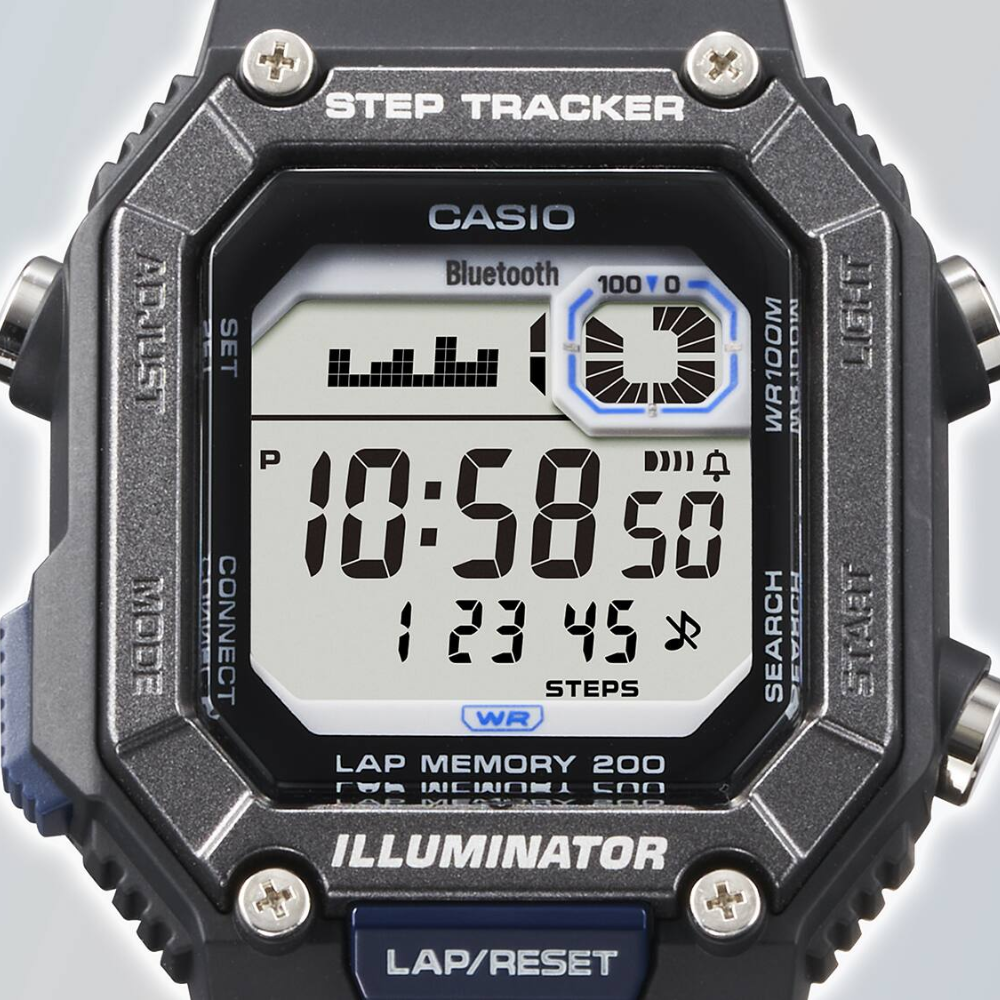 CASIO WS-B1000 Series Digital Bluetooth Watch – Smartphone Pairing, Step Tracker, Stopwatch, 100M Water Resistant, Sports & Fitness Smartwatch
