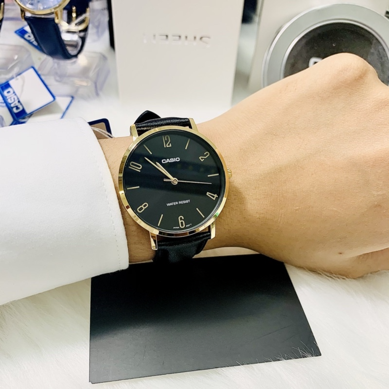 CASIO MTP-VT01GL Series Men’s Analog Watch – Genuine Leather Strap, Minimalist Dial, Quartz Movement, Classic Everyday Style