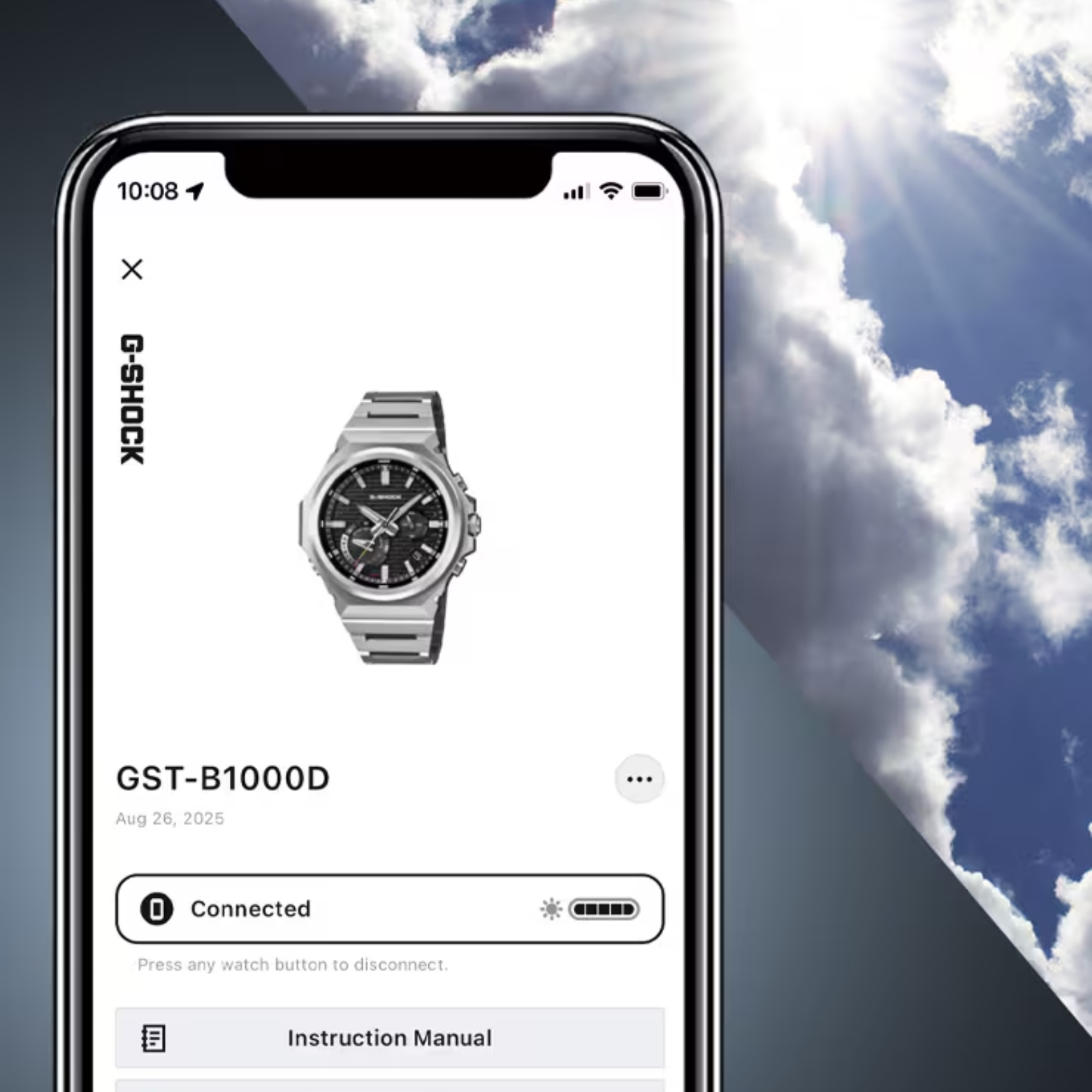 CASIO G-SHOCK GST-B1000D-3A Analog Men’s Watch, Shock Resistant, Tough Solar, 200M Water Resistant, Stainless Steel Band