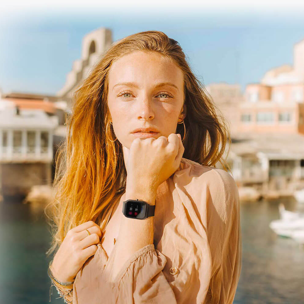 Haylou GST Global Smart Watch – 1.69” HD Full Touch Display, 12 Sports Modes, SpO₂ & Heart Rate Monitoring, Sleep Tracker, 20-Day Battery Life, IP68 Waterproof – Android & iOS Compatible
