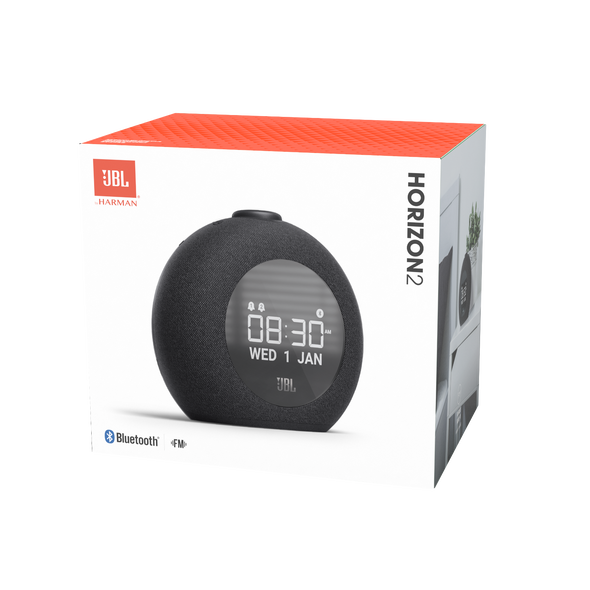 JBL Horizon 2 Bluetooth Clock Radio Speaker – JBL Pro Sound, Dual USB Charging Ports, Ambient Night‑Light, FM/DAB+ Radio, Bedside Alarm