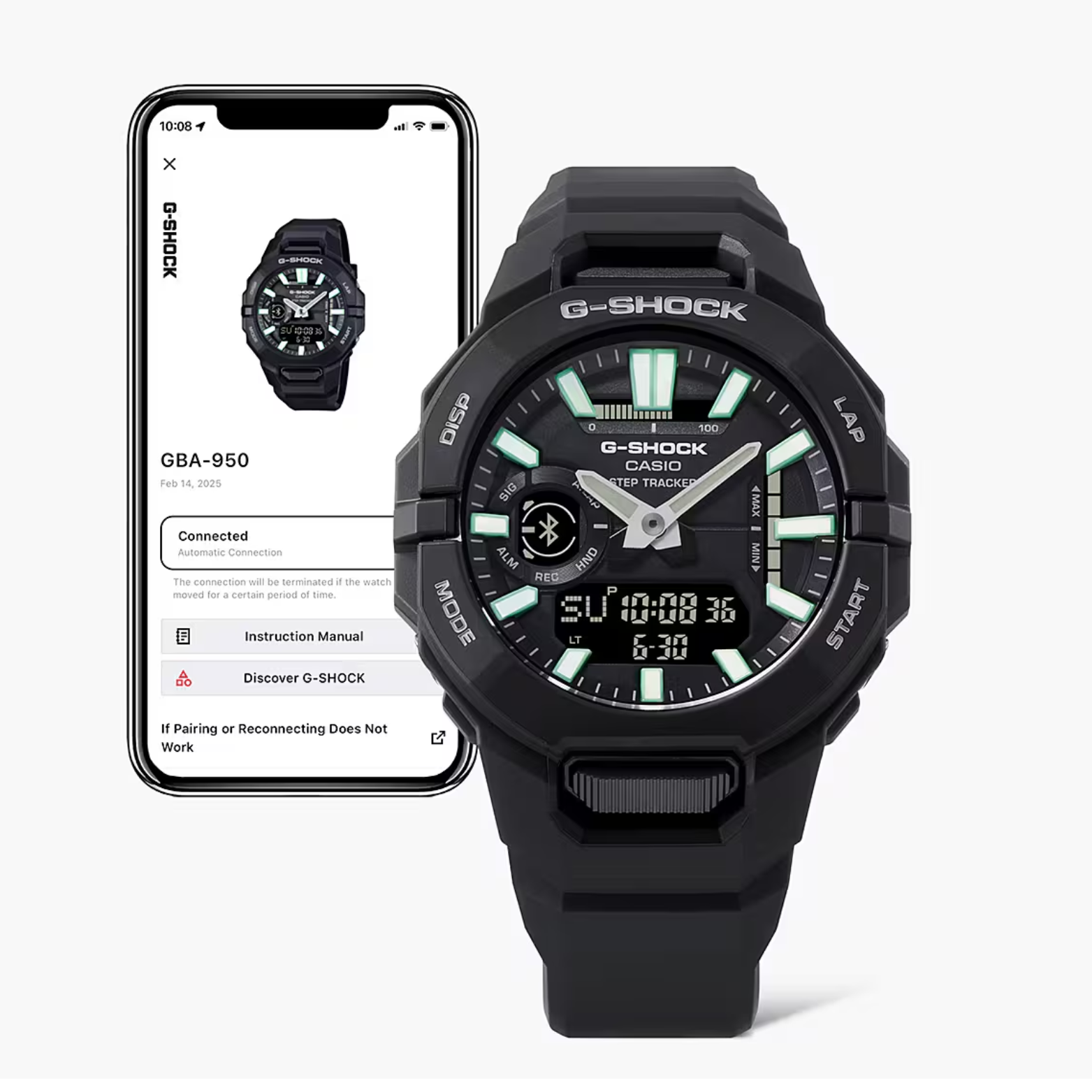 CASIO G-SHOCK GBA-950-7ADR G-SQUAD MODEL WATCHES